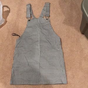 overall mini dress